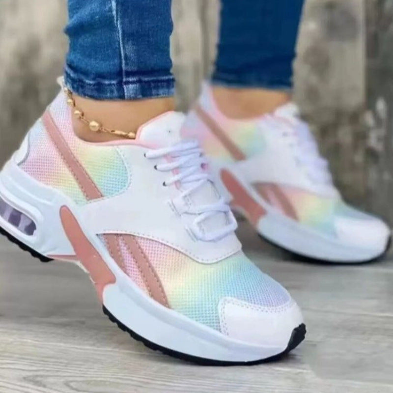 Sneakers da donna in mesh traspirante con comoda ammortizzazione e allacciatura elegante