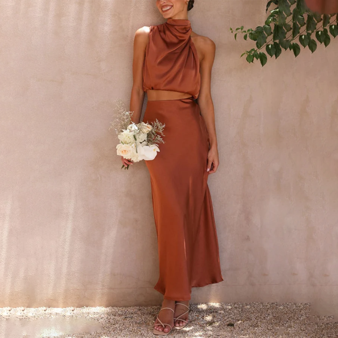 Set elegante con gonna lunga GUILLAUME - eleganza lussuosa e senza tempo per uno stile sofisticato