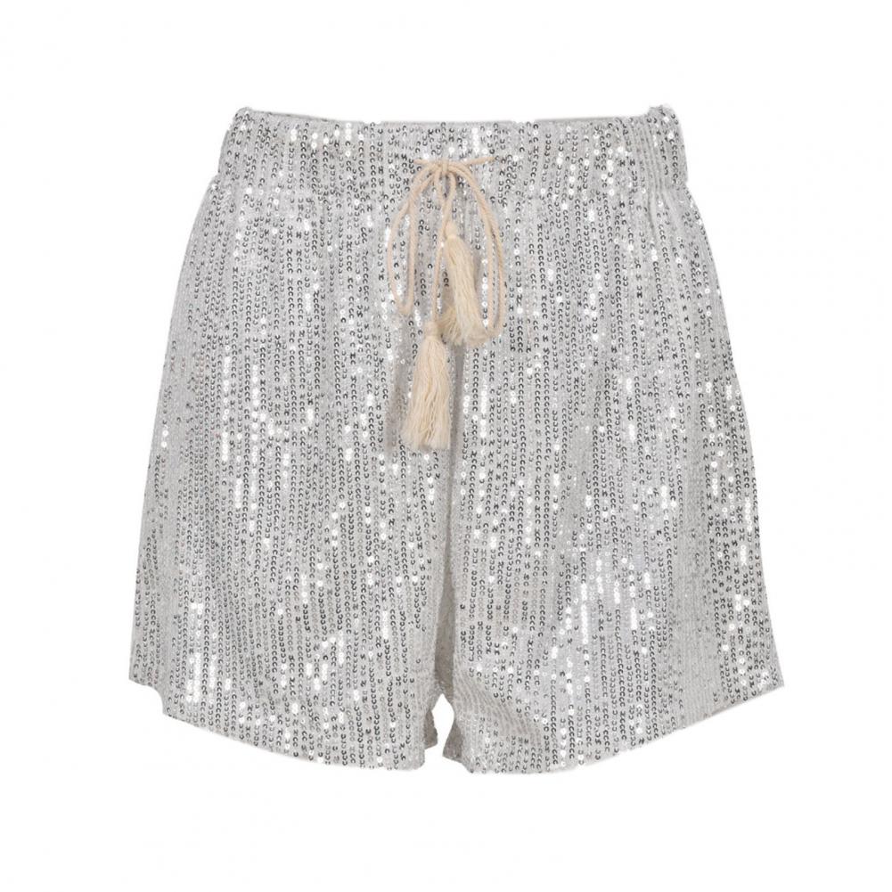 Eleganti pantaloncini estivi a vita alta con paillettes: aggiungete un tocco di luce al vostro stile