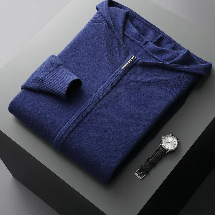 Kit da running da uomo in grigio elegante: pantaloni svasati alla moda, comoda maglia con zip e pantaloni comodi con coulisse e puntoni per il massimo comfort.