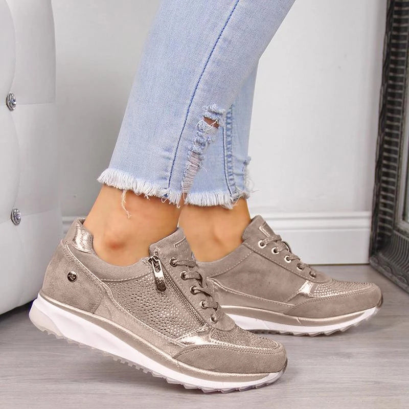 Sneakers da donna traspiranti con rete e supporto ortopedico per il massimo comfort
