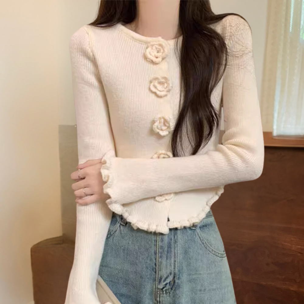 Elisara - Elegante maglione da donna con maniche svasate per un look raffinato