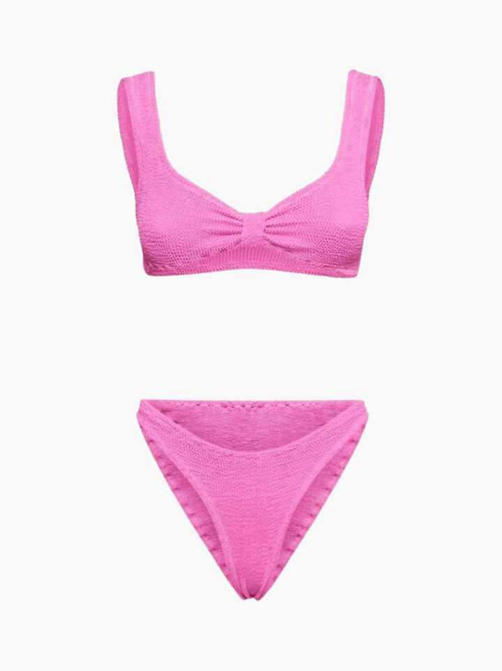 Set di due pezzi di bikini a raggi elegante per donna - Travestimento da bagno con cintura bassa per un look chic e comodo