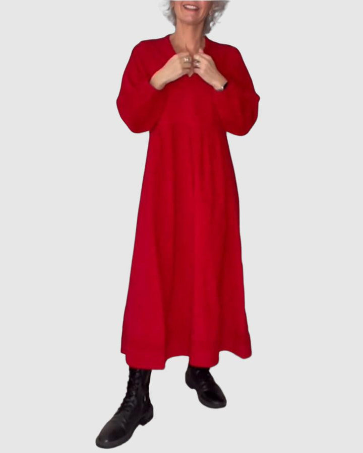 Jacobs Damen A-Linien Kleid mit V-Ausschnitt aus Leichtem und Atmungsaktivem Stoff für stilvollen Komfort