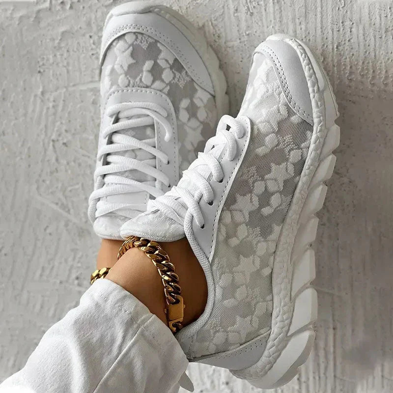 Scarpe da ginnastica da donna in mesh traspirante con suola ammortizzata - calzature comode ed eleganti per ogni occasione