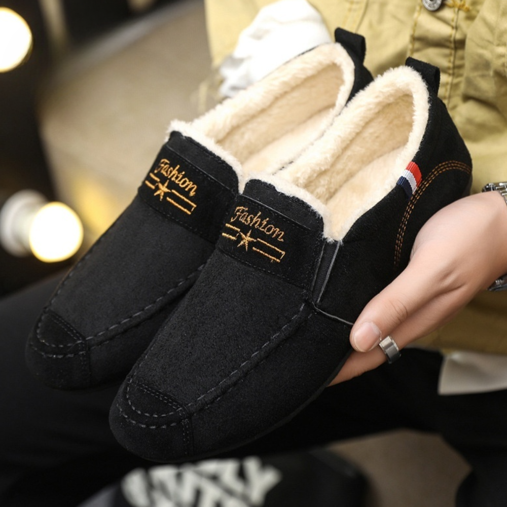 Mocassini Nuvin da uomo alla moda con calda fodera in pile - comfort ed eleganza per tutti i giorni