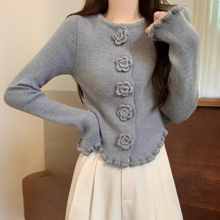 Elisara - Elegante maglione da donna con maniche svasate per un look raffinato