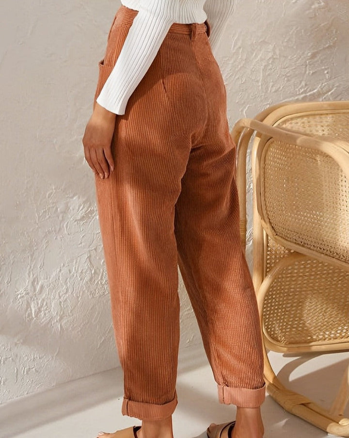 VelvetEase - Eleganti e comodi pantaloni con coulisse in cotone per tutti i giorni