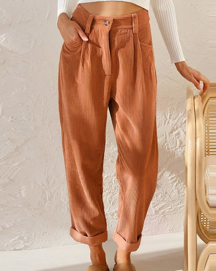 VelvetEase - Eleganti e comodi pantaloni con coulisse in cotone per tutti i giorni