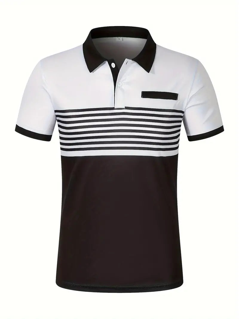 Polo elegante da uomo slim fit con cintura - maniche corte, look casual ed elegante