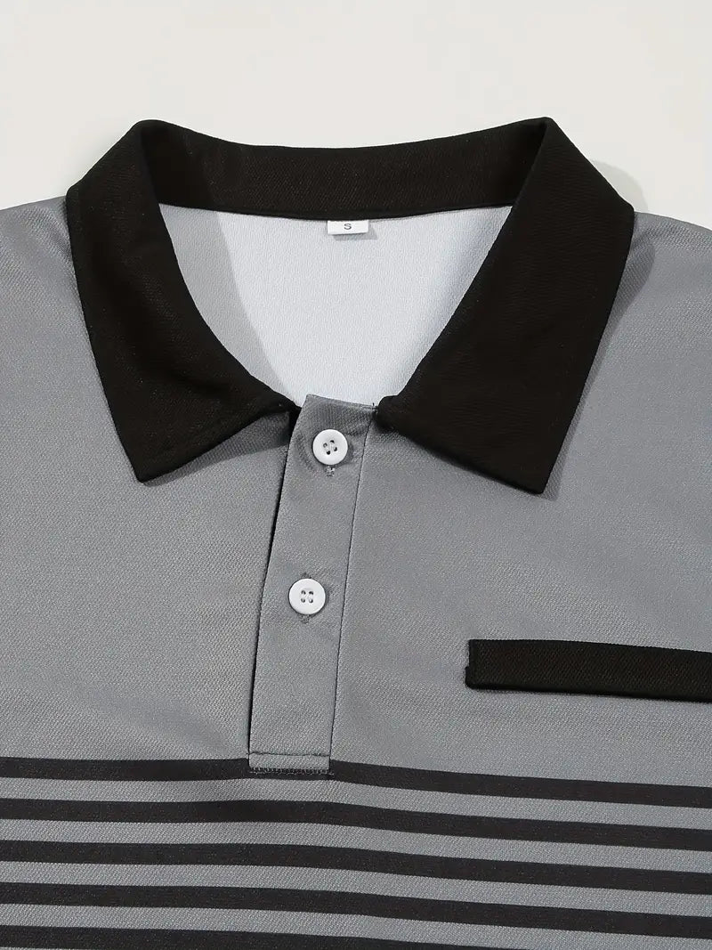 Polo elegante da uomo slim fit con cintura - maniche corte, look casual ed elegante
