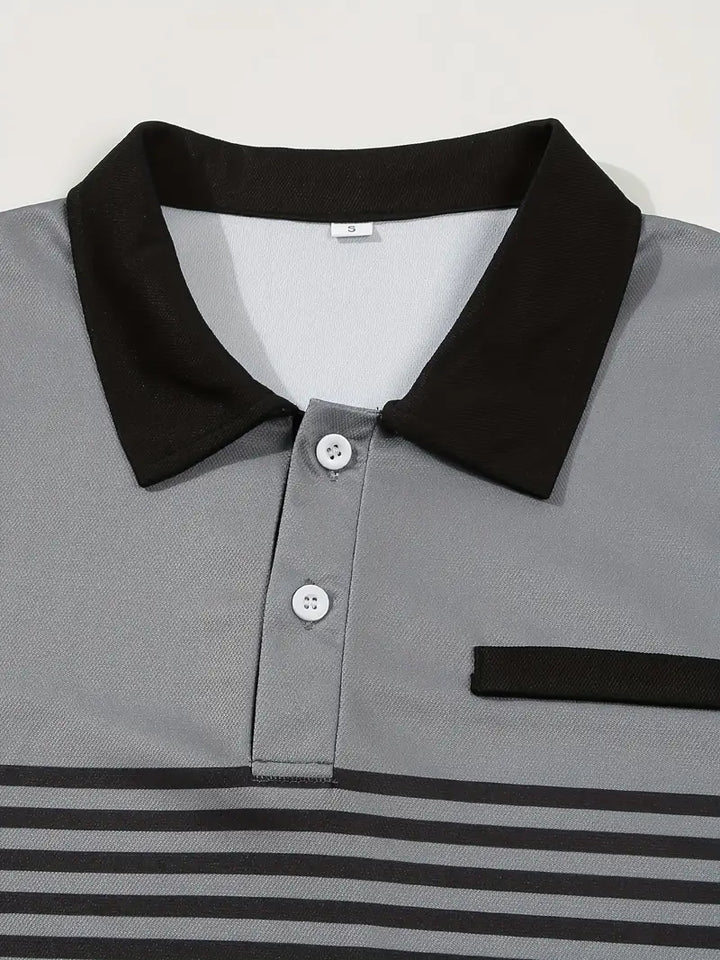 Polo elegante da uomo slim fit con cintura - maniche corte, look casual ed elegante
