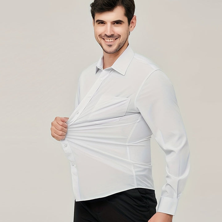 Elegante gilet da uomo in tessuto di cotone traspirante - taglio moderno e manica lunga con bottoni