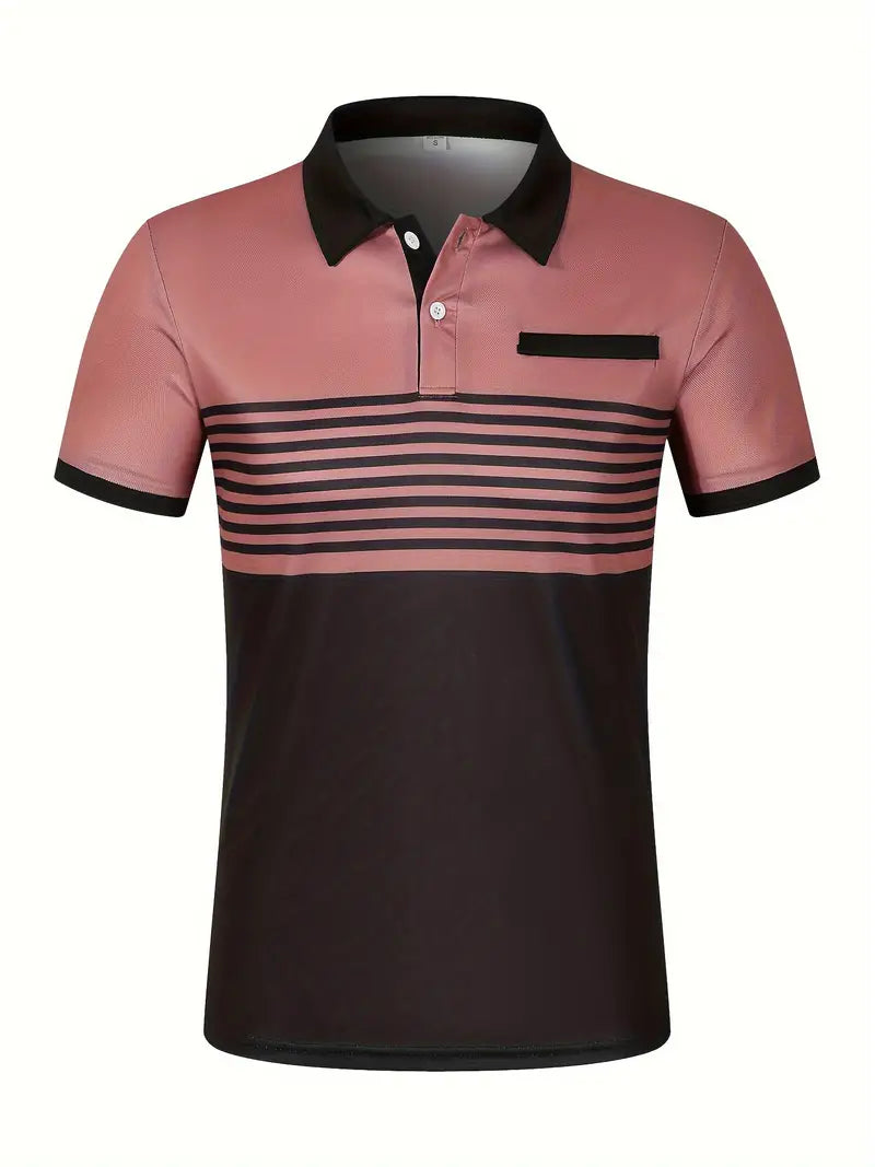 Polo elegante da uomo slim fit con cintura - maniche corte, look casual ed elegante