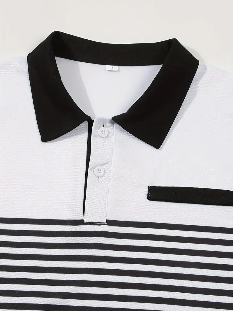Polo elegante da uomo slim fit con cintura - maniche corte, look casual ed elegante