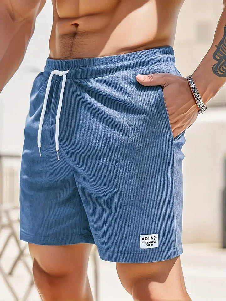 Pantaloncini estivi alla moda da uomo in morbido velluto a coste di cotone - comfort e stile per tutti i giorni