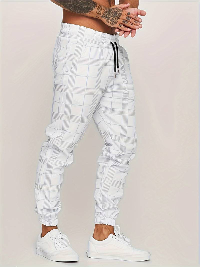 Joggers a quadri Slim Fit da uomo di UrbanFit - Un look casual elegante e confortevole