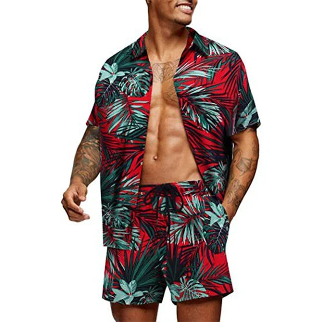 Set da uomo: elegante T-shirt a maniche corte e comodi pantaloncini corti per un look da tutti i giorni
