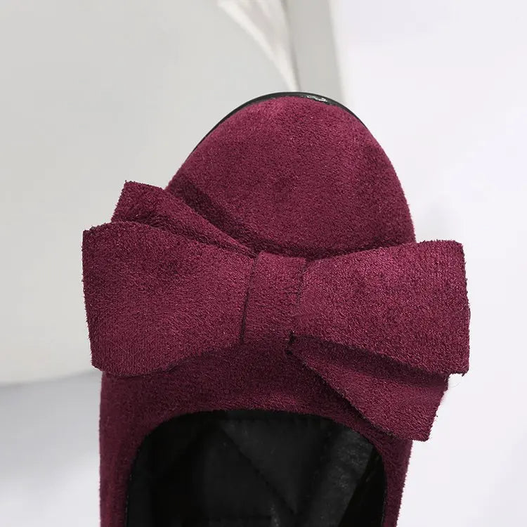 Eleganti zeppe slip-on da donna con incantevoli fiocchi per un look unico