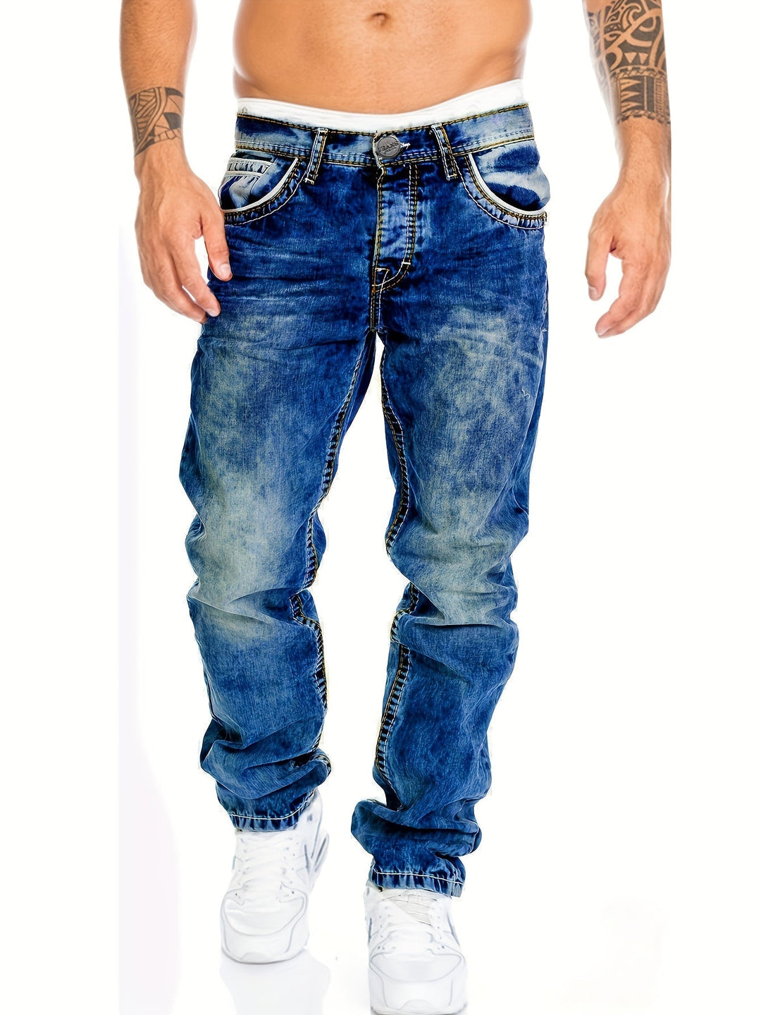 Jeans Rugged Twisted Punk da uomo - abbigliamento elegante e resistente per ogni occasione