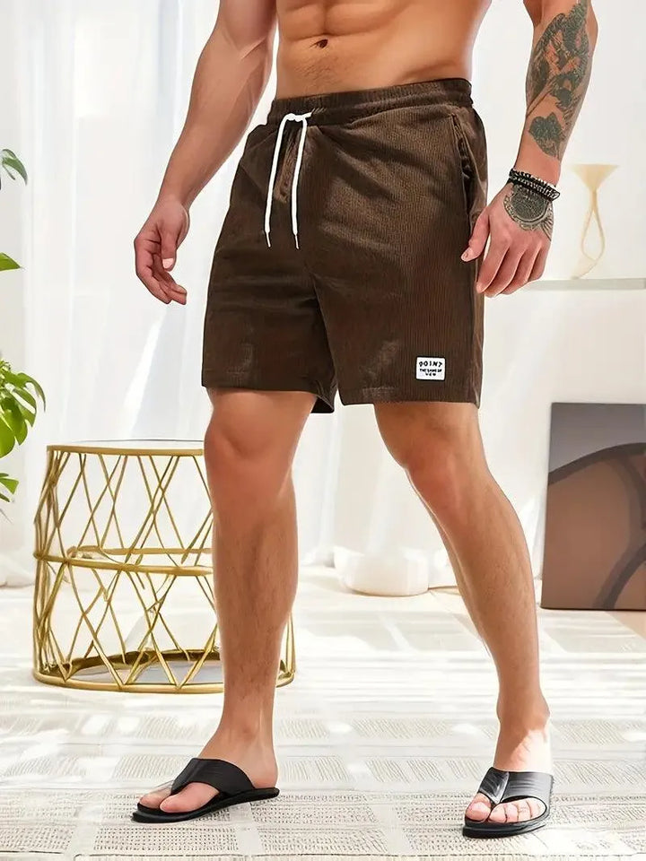 Pantaloncini corti da uomo - Tissu Léger et Respirant avec Taille Élastique à Cordons de Serrage