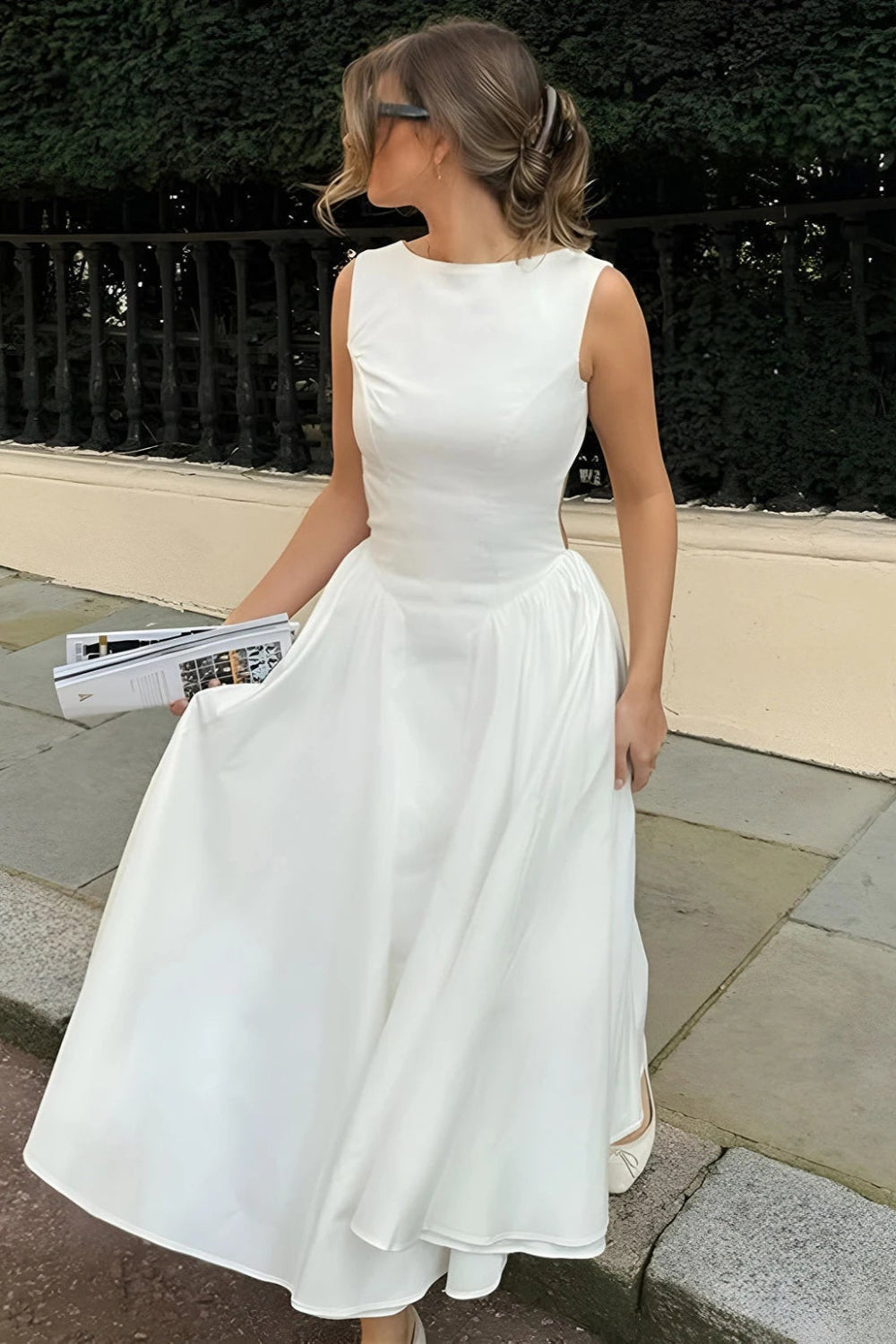 Elegante abito lungo da donna con accenti di pizzo - perfetto per la primavera e l'estate!