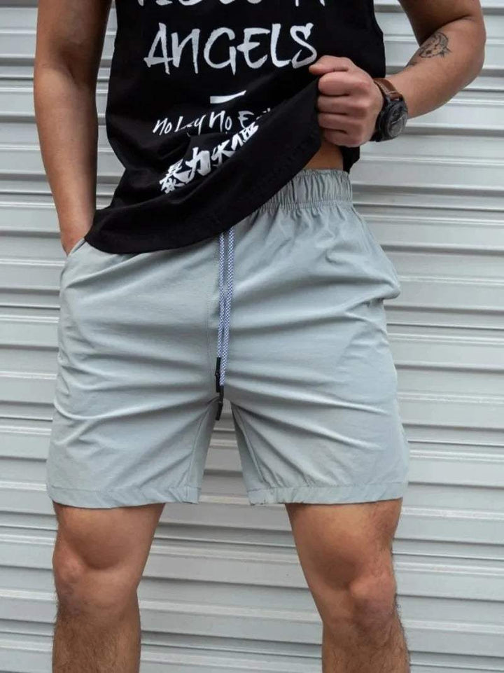 Pantaloncini sportivi lunghi da uomo con vestibilità elastica e coulisse sul fondo - Comfort e stile per tutti i giorni - Au-Genou