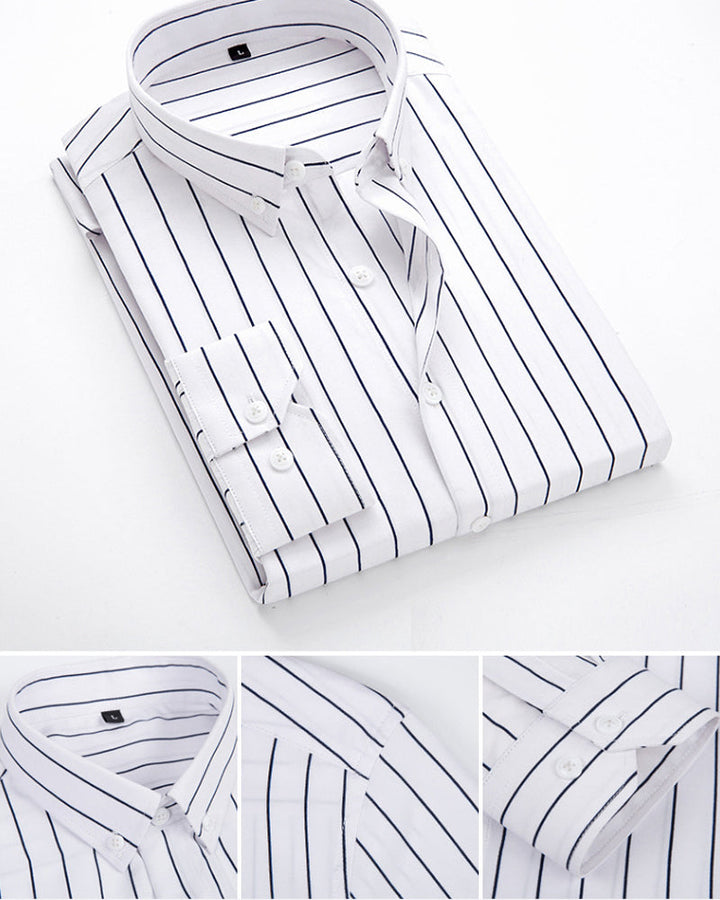 Elegante Businesshemd da uomo con lancette in stile classico e bottoni a pressione - Perfetto per un look formale.
