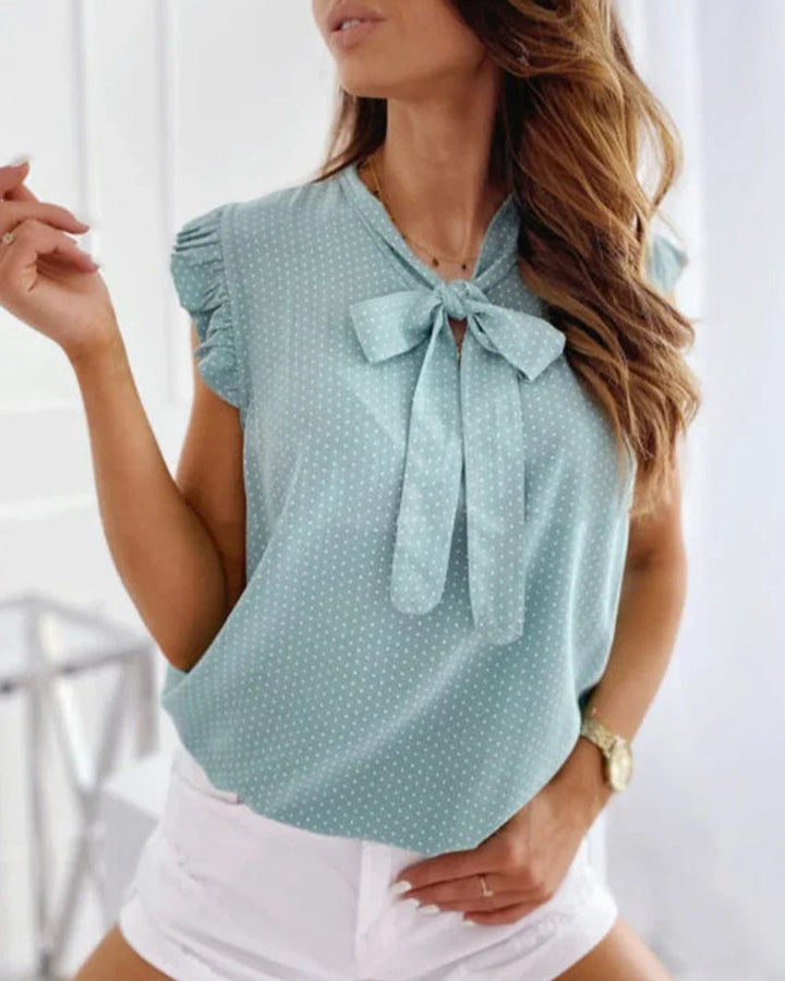 Brianna - Camicetta da donna elegante e raffinata con un grazioso fiocco