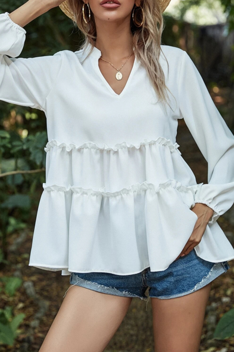 Elegante maglia da donna con scollo a V, seduta confortevole e pratiche maniglie