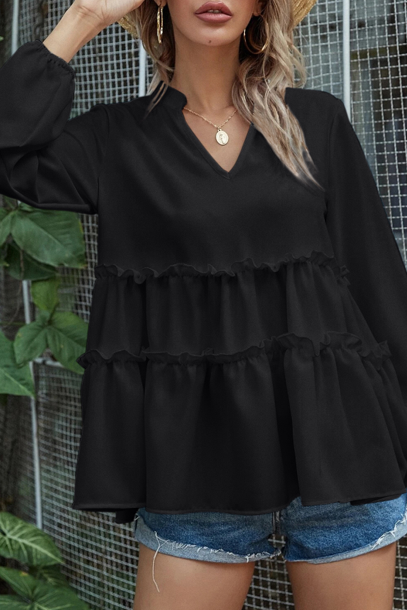 Elegante maglia da donna con scollo a V, seduta confortevole e pratiche maniglie