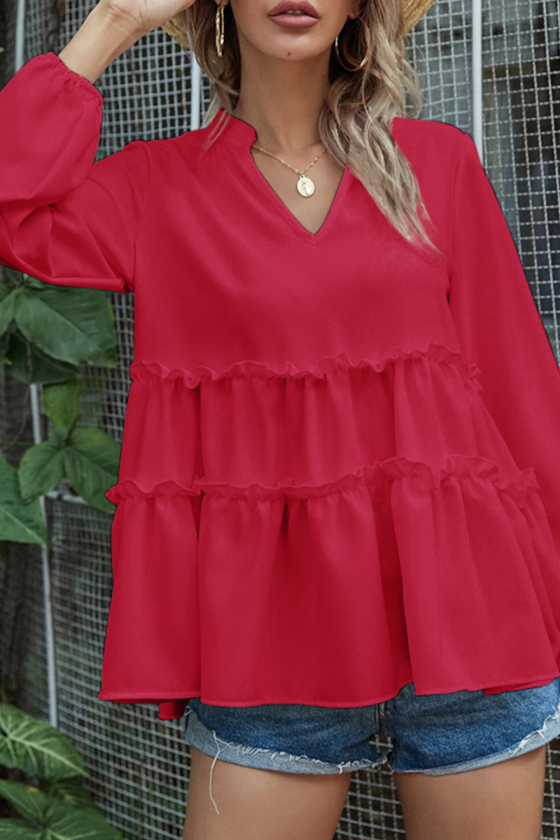 Elegante maglia da donna con scollo a V, seduta confortevole e pratiche maniglie