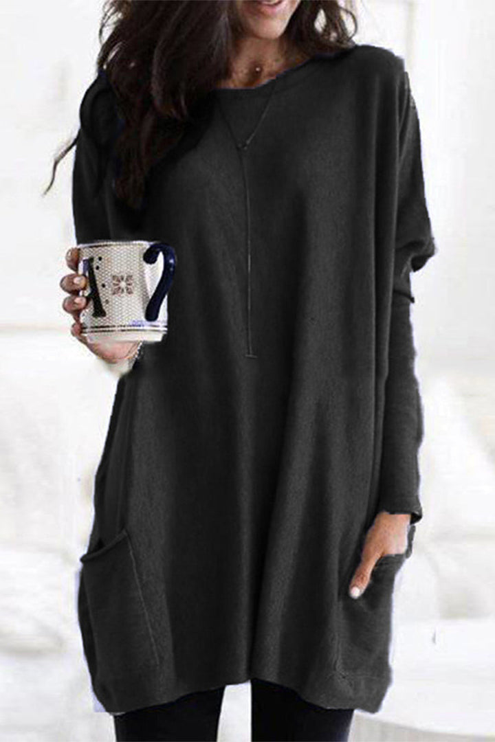 T-shirt da donna con colletto e tasche - stile elegante e confortevole per tutti i giorni