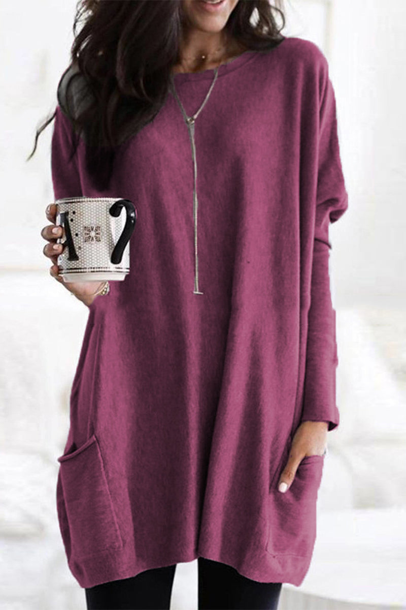 T-shirt da donna con colletto e tasche - stile elegante e confortevole per tutti i giorni