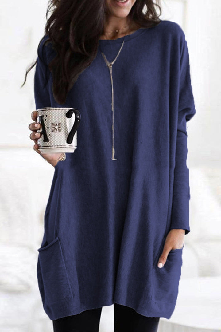 T-shirt da donna con colletto e tasche - stile elegante e confortevole per tutti i giorni