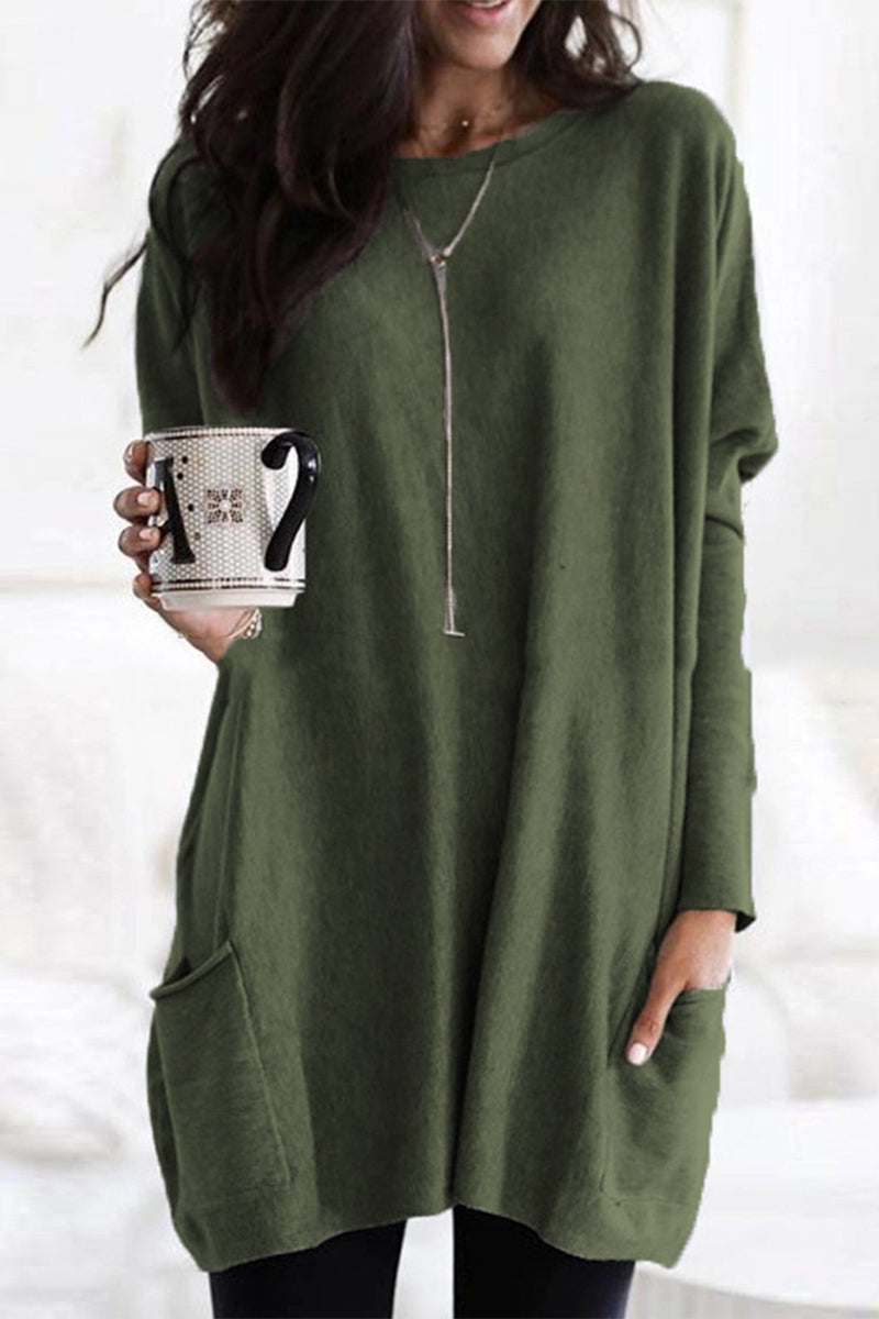 T-shirt da donna con colletto e tasche - stile elegante e confortevole per tutti i giorni