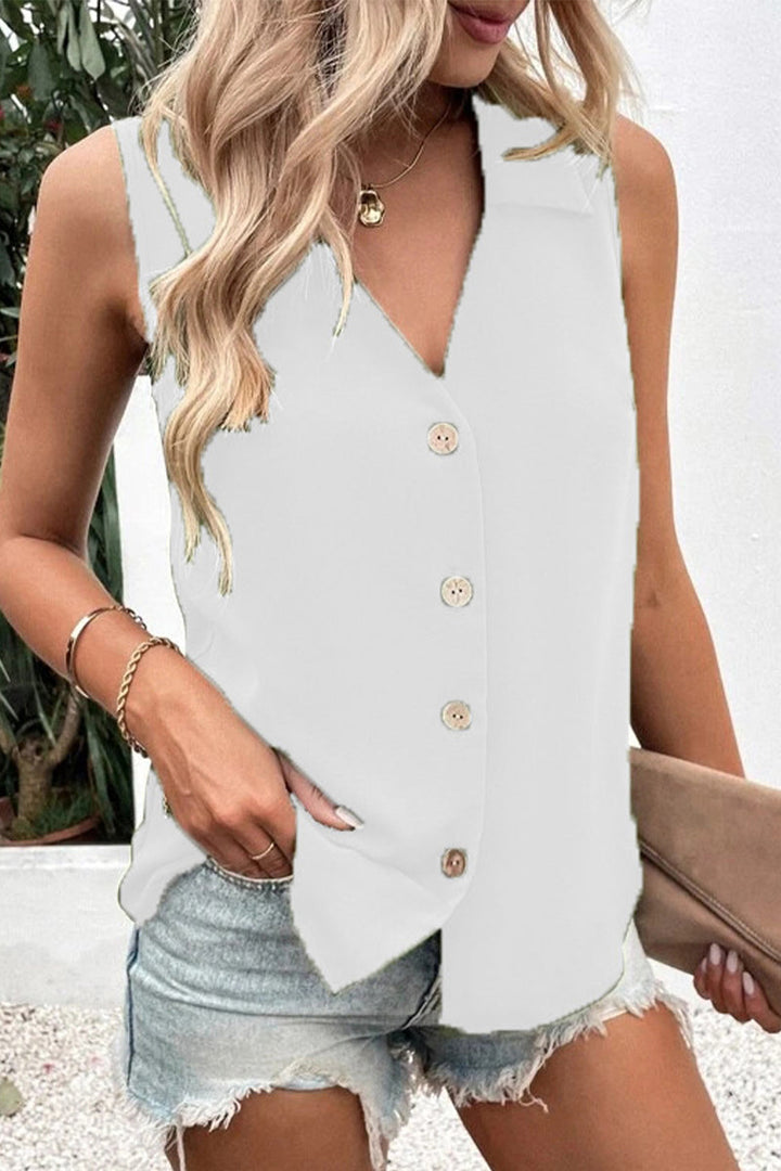 Top da donna elegantemente abbottonato - un look elegante e confortevole per ogni occasione
