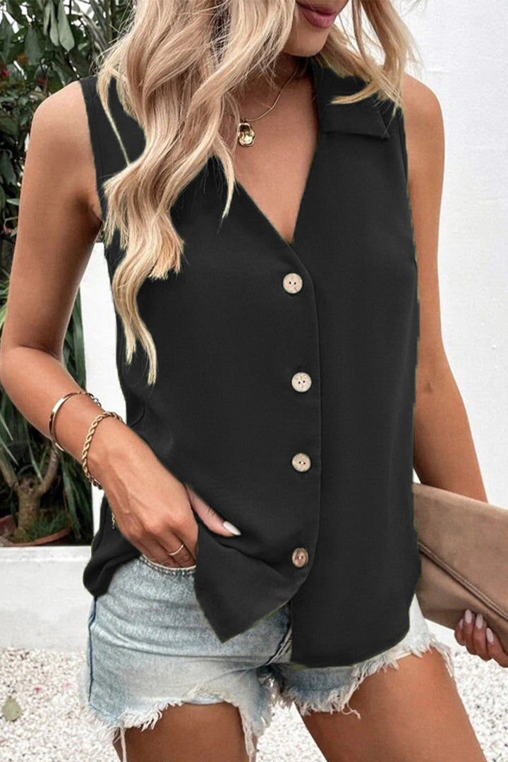 Top da donna elegantemente abbottonato - un look elegante e confortevole per ogni occasione
