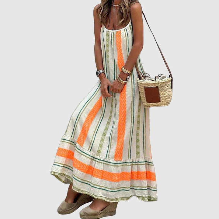 Sommerkleid arancione elegante e leggero per le giornate estive