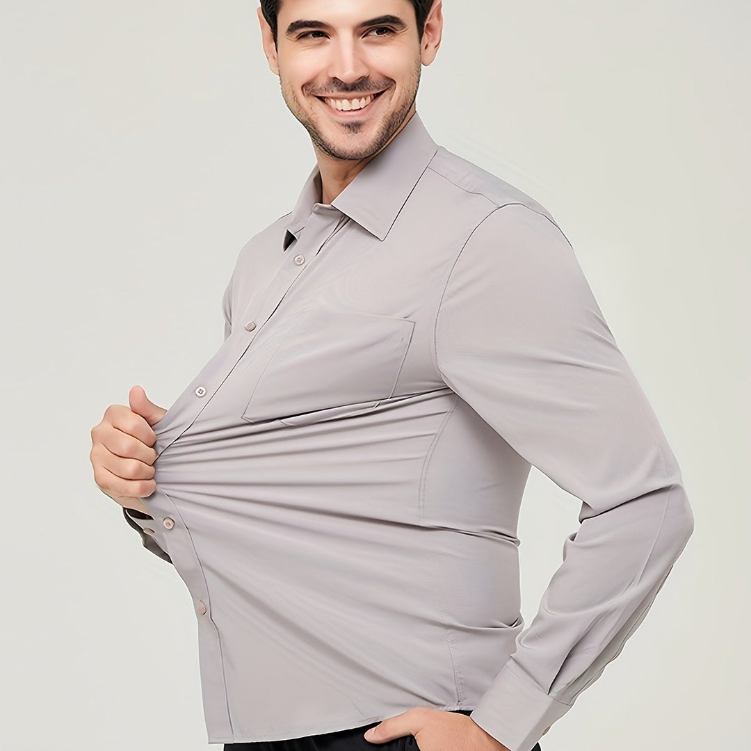 Elegante gilet da uomo in tessuto di cotone traspirante - taglio moderno e manica lunga con bottoni