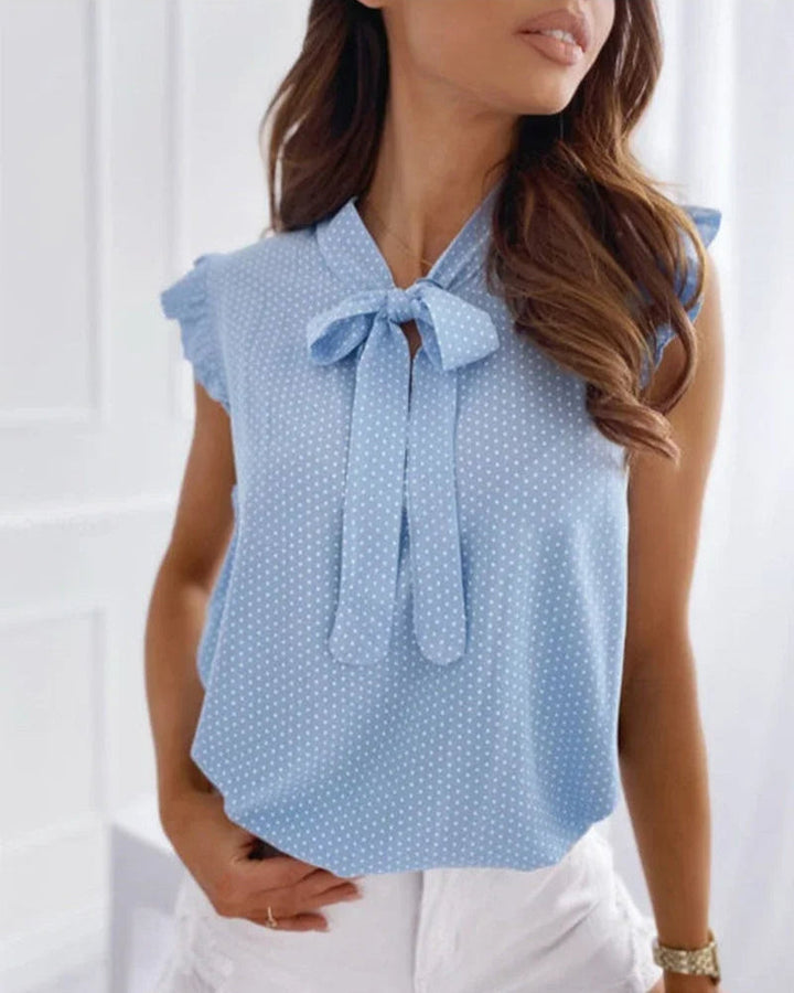 Brianna - Camicetta da donna elegante e raffinata con un grazioso fiocco