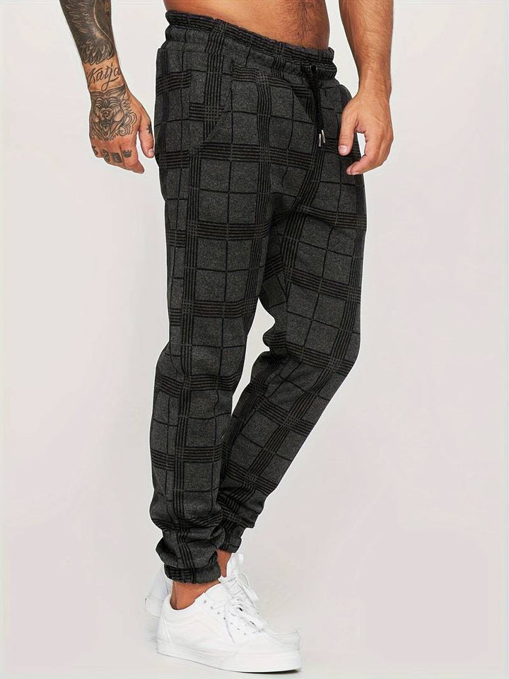 Joggers a quadri Slim Fit da uomo di UrbanFit - Un look casual elegante e confortevole