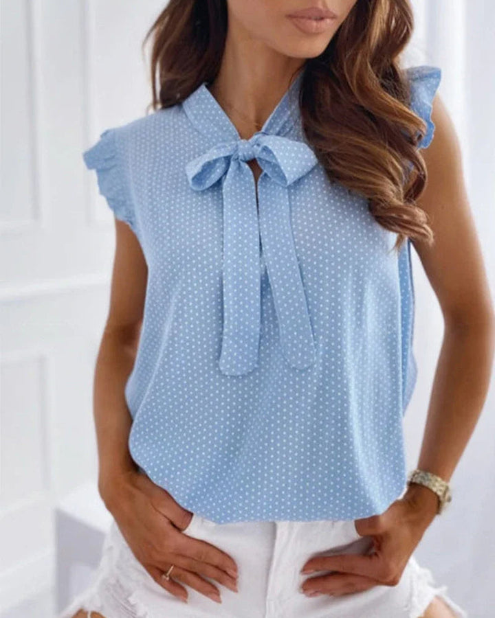 Brianna - Camicetta da donna elegante e raffinata con un grazioso fiocco
