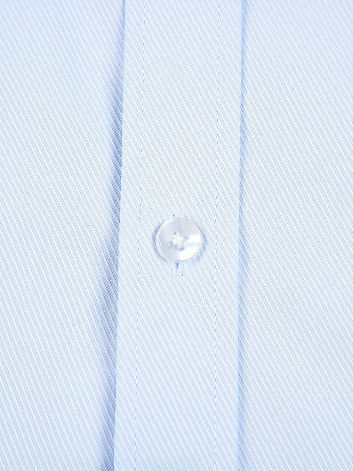 Elegante camicia da uomo in 100% cotone - vestibilità slim, elegante chiusura a bottoni e classico colletto semi-italiano
