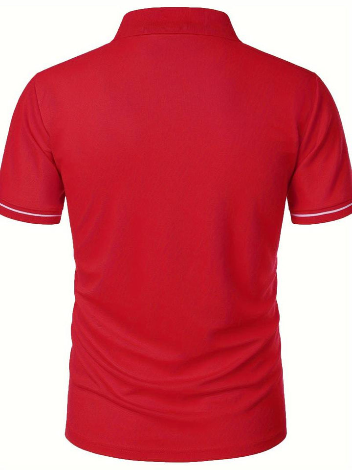 Camisas Polos para Hombre de Ajuste Delgado con Manga Corta y Detalle de Contraste Elegante, Perfectas para un Estilo Moderno y Sofisticado