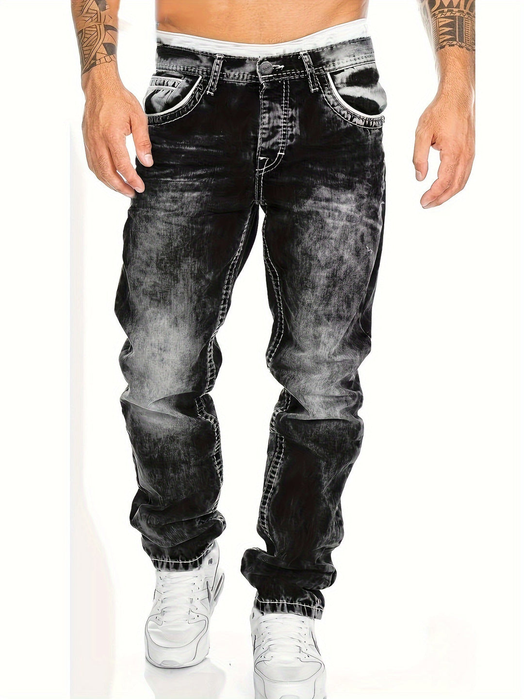 Jeans Rugged Twisted Punk da uomo - abbigliamento elegante e resistente per ogni occasione