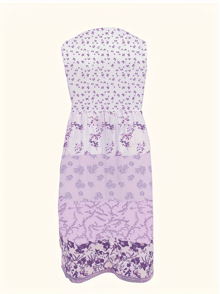 Elegante abito a canotta da donna con motivo floreale - perfetto per la primavera e l'estate