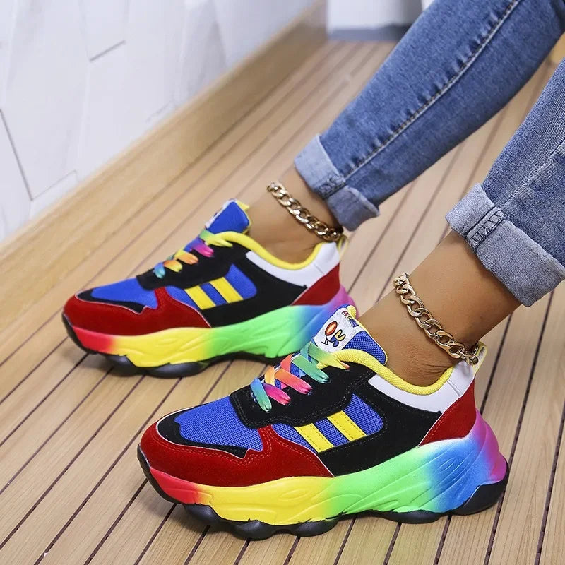 ActiveStep - Scarpe da ginnastica multicolori alla moda su una suola spessa per uno stile unico e il massimo del comfort