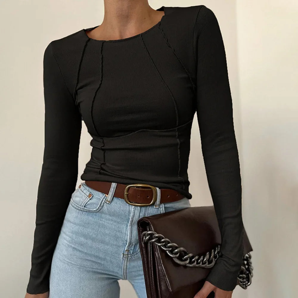 Lunara - Confortevole maglione da donna con scollo rotondo per un look elegante e raffinato