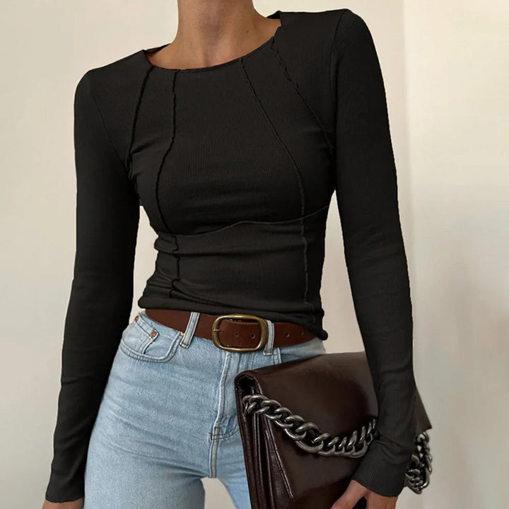 Lunara - Confortevole maglione da donna con scollo rotondo per un look elegante e raffinato